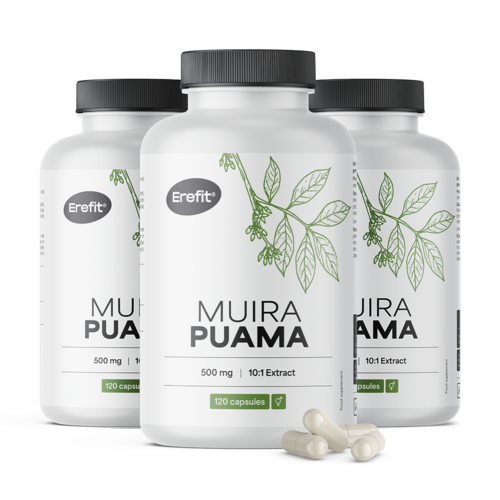 3x Muira Puama 5000 mg, spolu 360 kapsúl